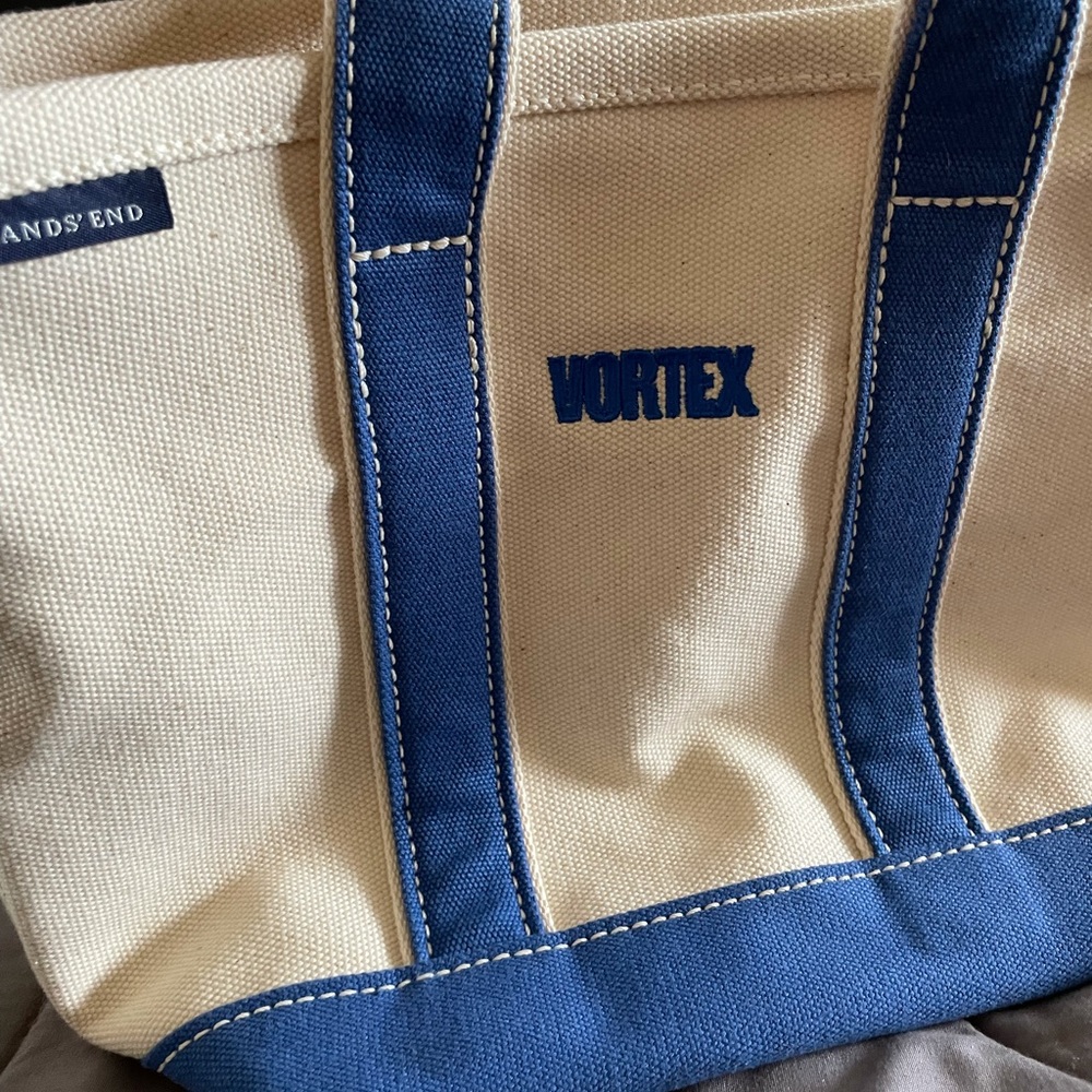 Lands end small natural Canva bag